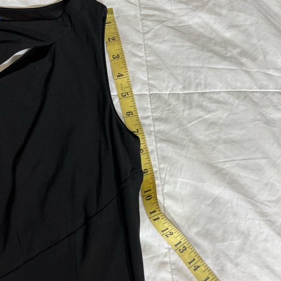 Chaps black long dress, sleeves less, size 4, 95% polyester 5% elastane, - Picture 4 of 8